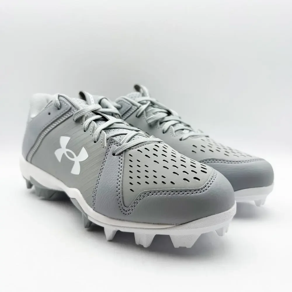Under Armour Mens Leadoff Low RM Molded Baseball Cleats Size 13 Grey White NWOB